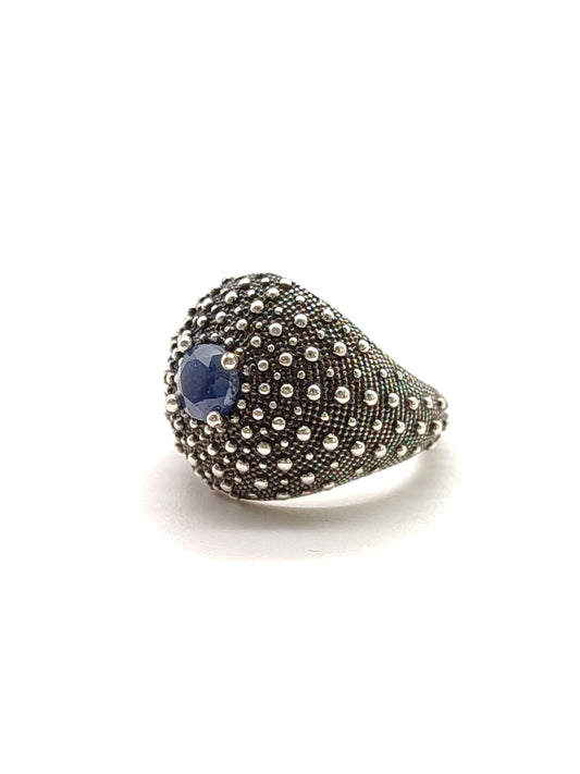 Anello Anello in Argento Zaffiro Riccio Di Mare - Gioielli Pavan