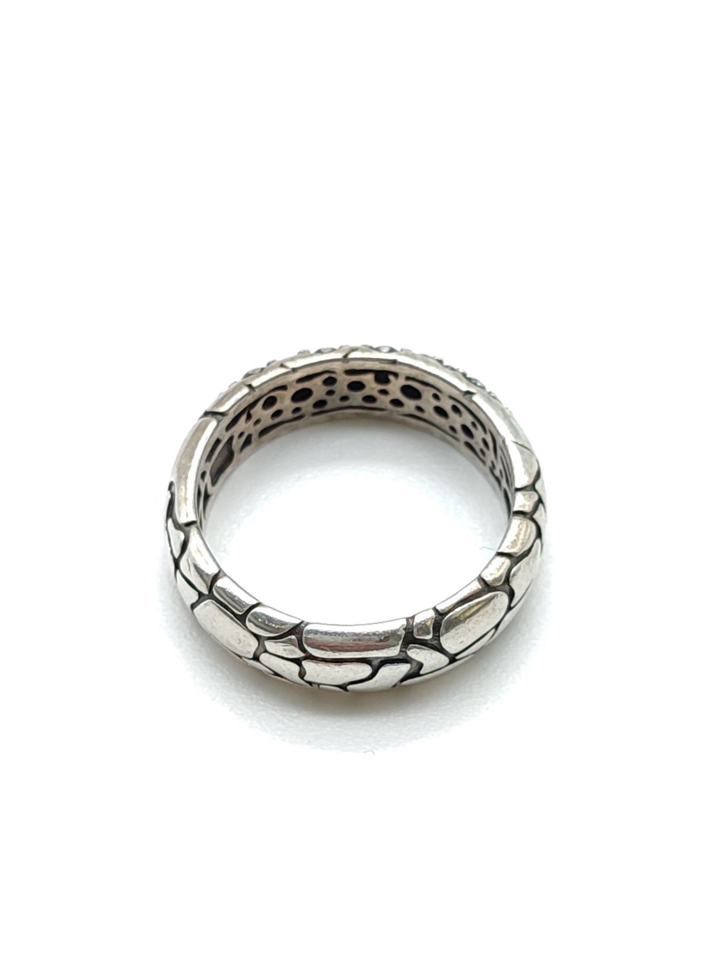 Anello Anello fede con pavé di spinelli neri - Gioielli Pavan