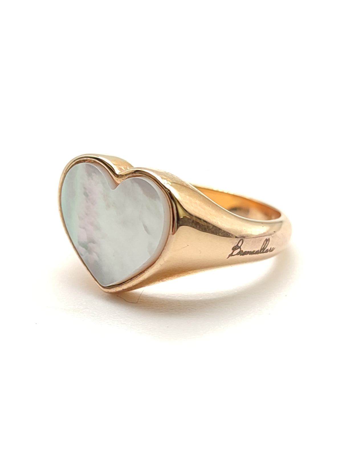 Anello Fascia con Cuore in madreperla - Gioielli Pavan