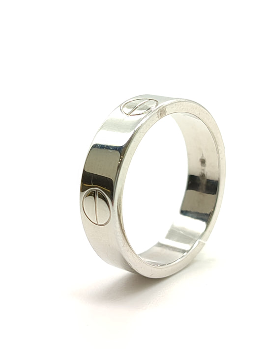 Anello argento viti stilizzate - Gioielli Pavan