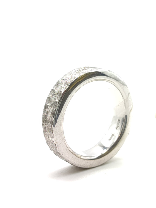 Anelli Anello in argento martellato - Gioielli Pavan