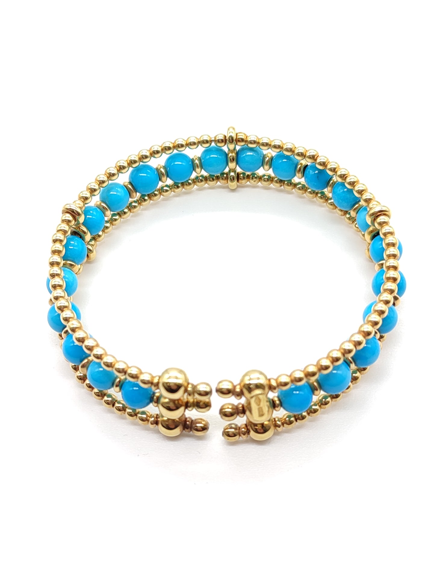 Bracciale Bracciale in oro a schiava con turchesi - Gioielli Pavan