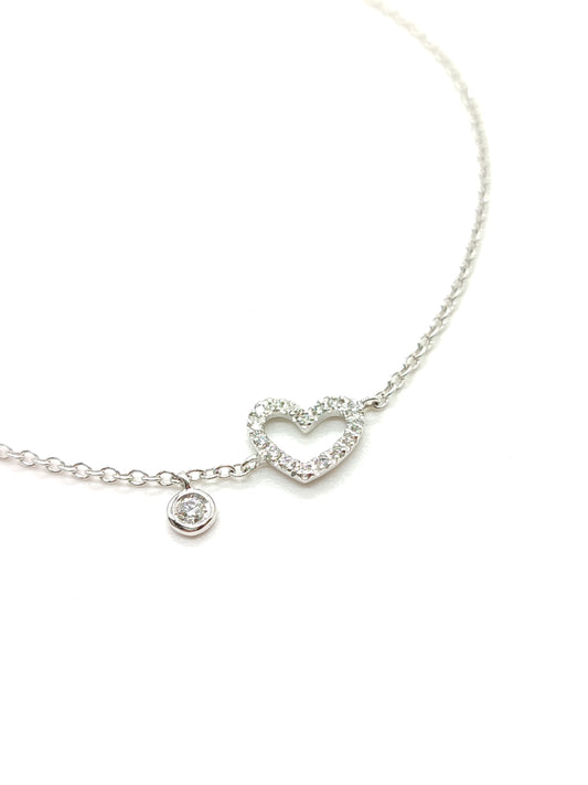 Bracciali Bracciale cuore in oro con diamanti - Gioielli Pavan