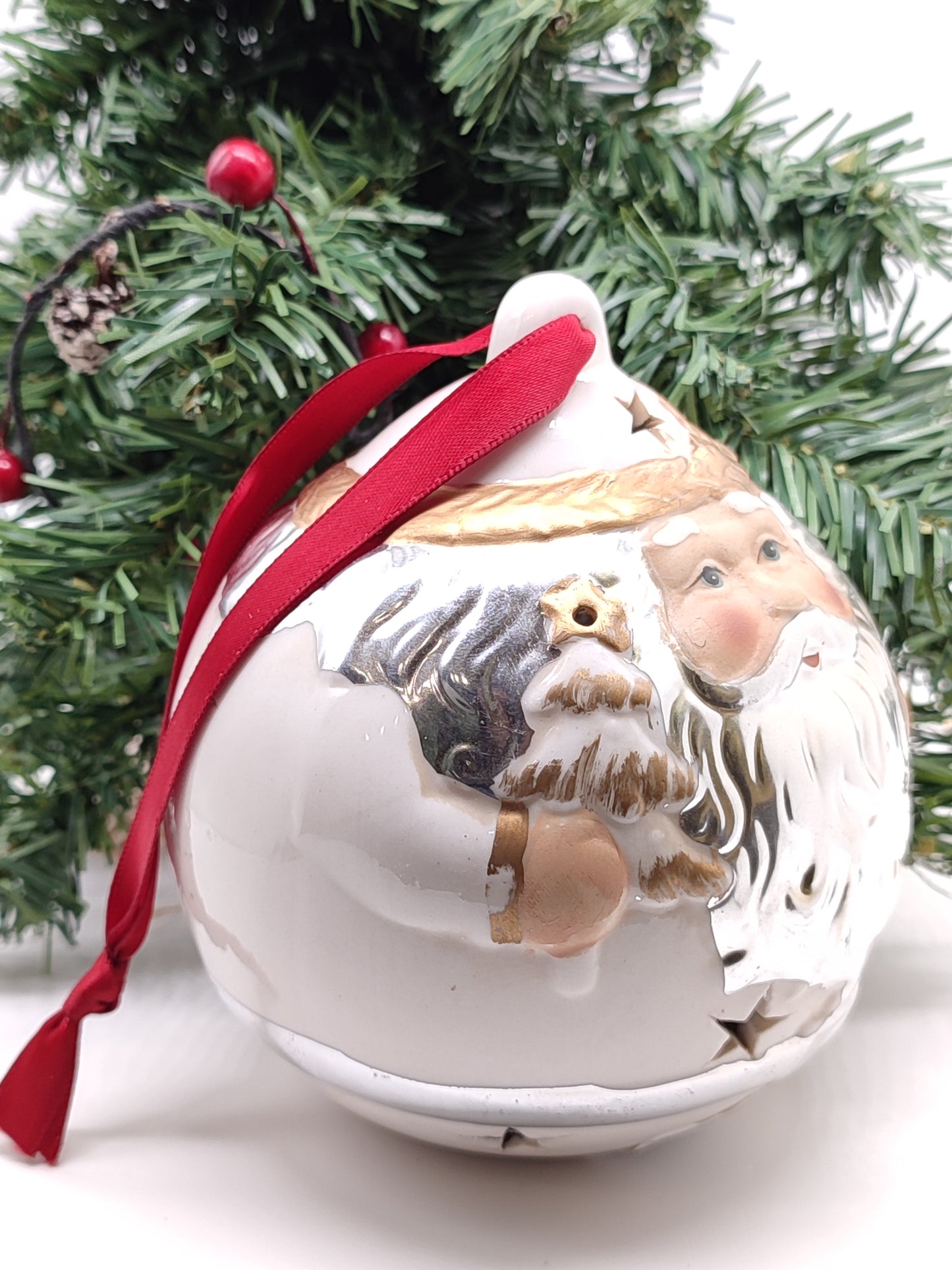 addobbi Addobbo Natalizio Palla Babbo Natale Grande - Gioielli Pavan