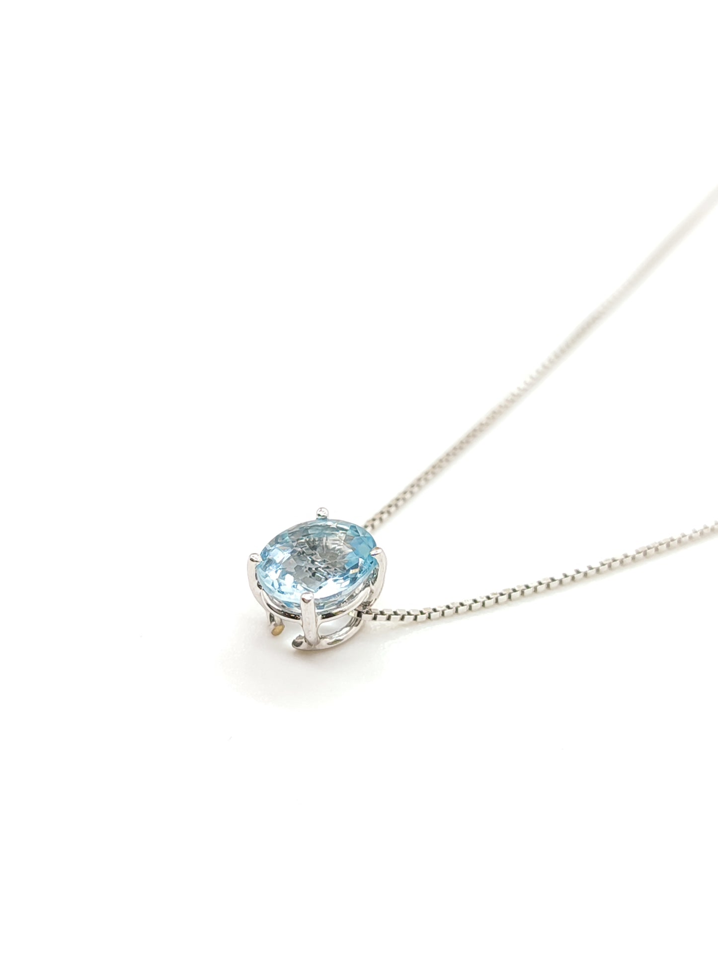 Girocollo Girocollo in oro bianco con Acquamarina - Gioielli Pavan
