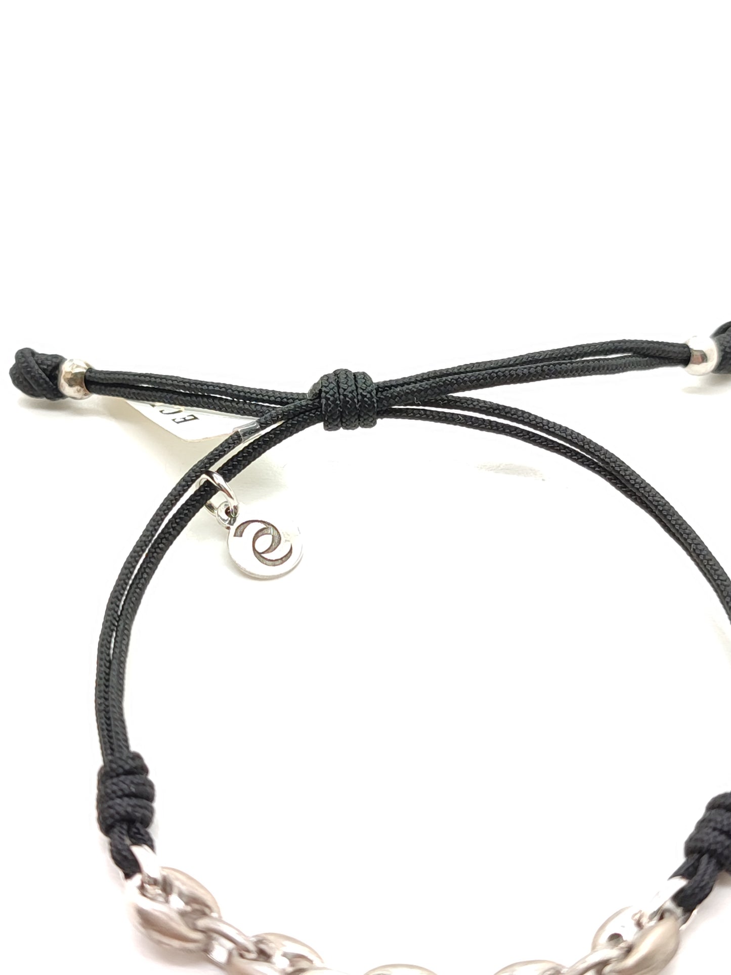 Bracciale Braccialetto maglia marina e sagola o cuoio - satinato - Gioielli Pavan