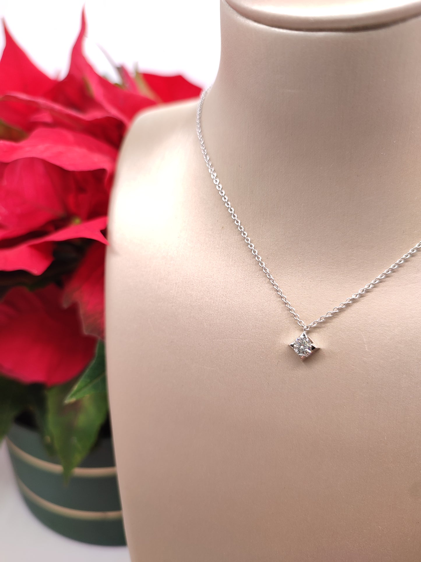 Girocollo Girocollo in oro con diamante punto luce 0,24ct - Gioielli Pavan