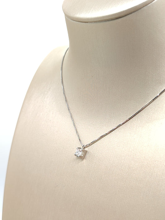 Girocollo Girocollo in oro con diamante punto luce 0,18ct - Gioielli Pavan