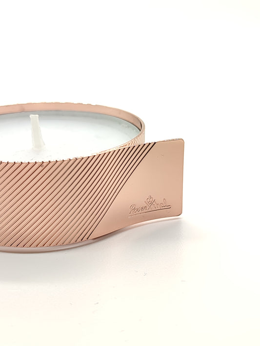 Tealight Rosenthal in argento dorata rosa D.6cm - Gioielli Pavan