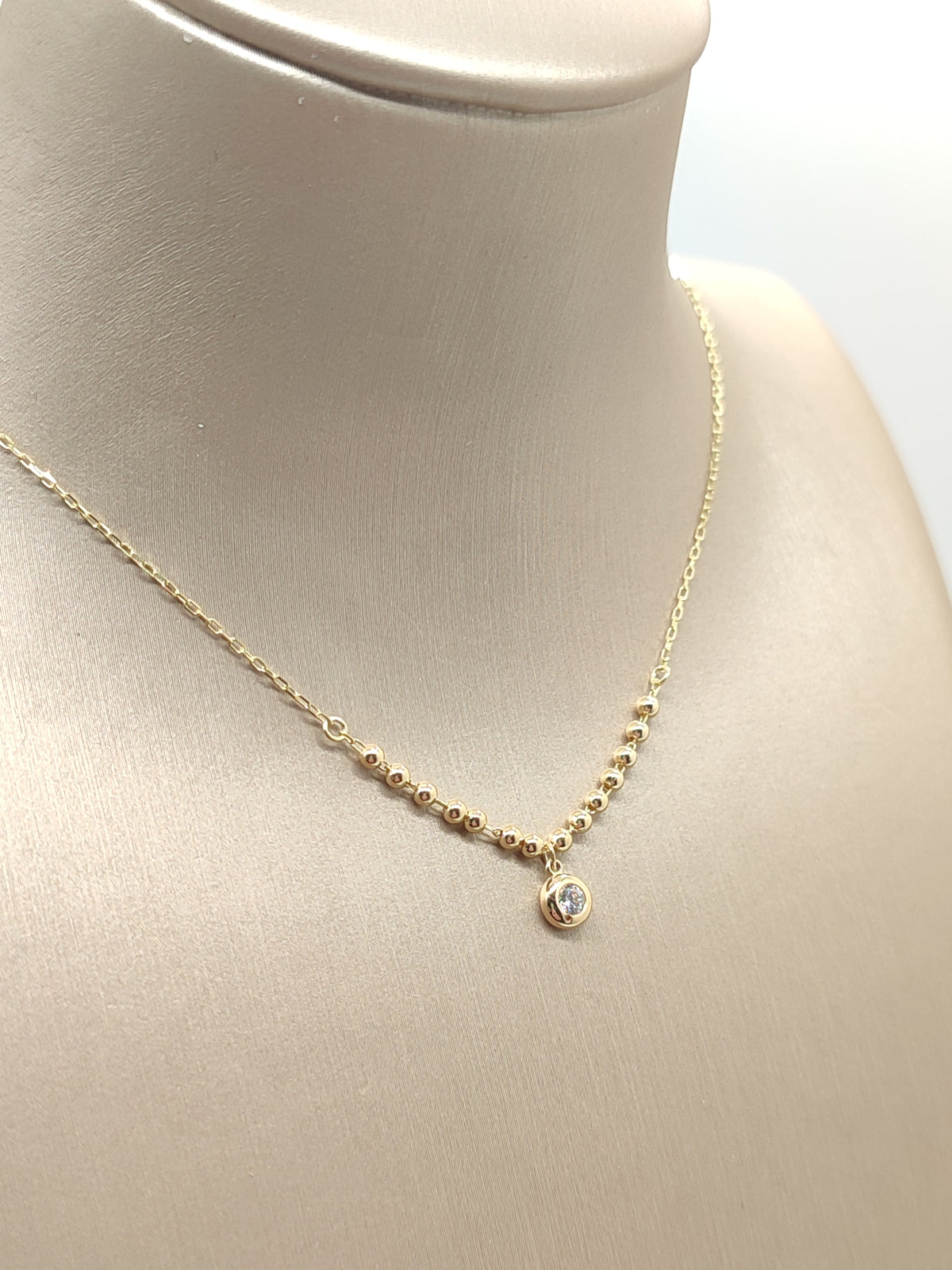 Girocollo in oro con zircone - Gioielli Pavan