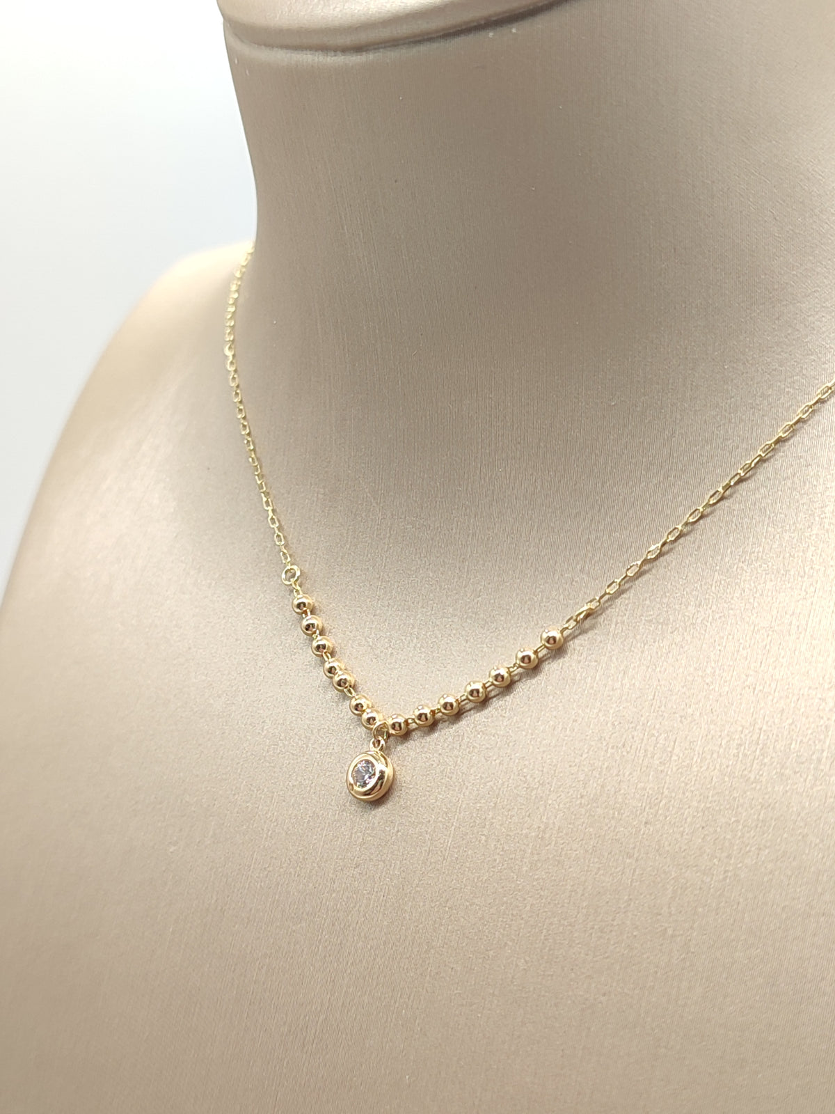 Girocollo in oro con zircone - Gioielli Pavan