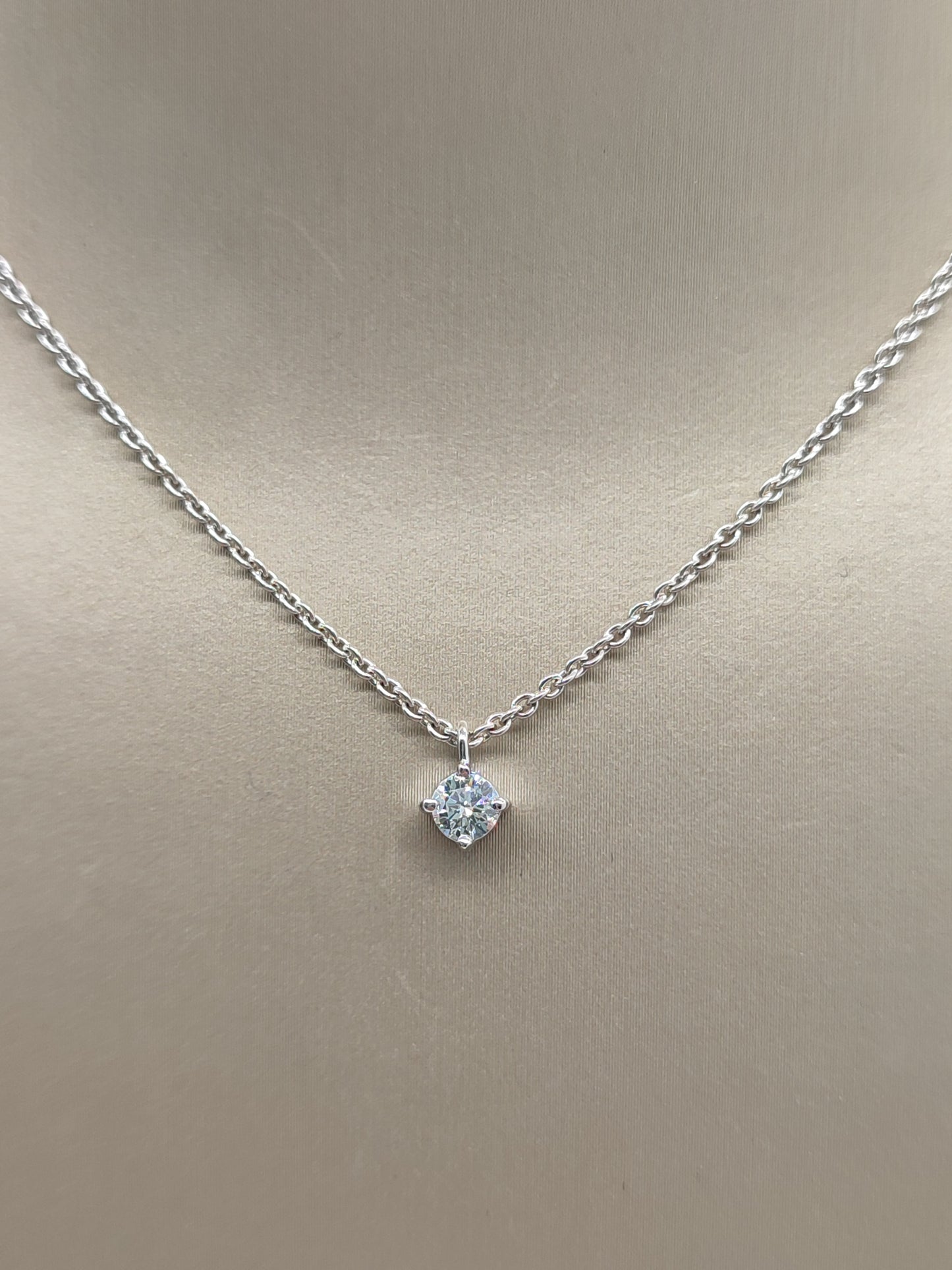 Girocollo Girocollo in oro con diamante punto luce 0,20ct - Gioielli Pavan