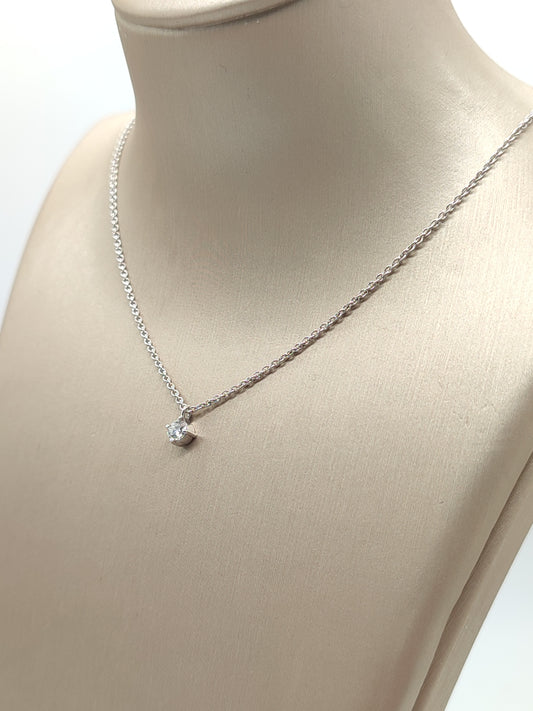 Girocollo Girocollo in oro con diamante punto luce 0,20ct - Gioielli Pavan