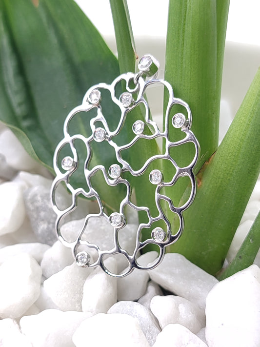 Ciondoli e pendenti Ciondolo oro bianco con diamanti 0,16ct - Gioielli Pavan