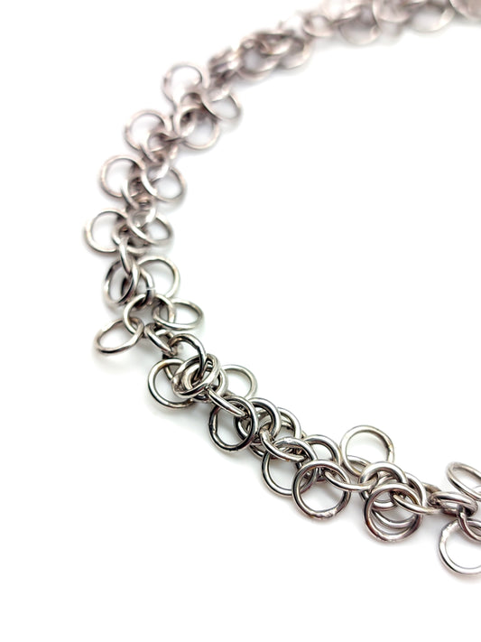 Bracciale Braccialetto in argento con anelli intrecciati - Gioielli Pavan