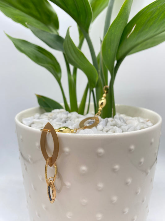 Bracciale oro giallo e rosa ovali - Gioielli Pavan