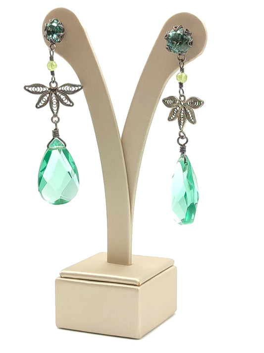 Orecchini Orecchini in filigrana d'argento con quarzi Lemuria - Gioielli Pavan