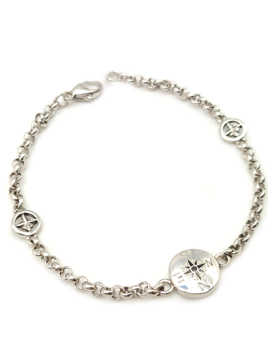 Bracciali Bracciale in argento rosa dei venti con smalto - Gioielli Pavan