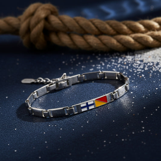 Bracciale Bracciale in Argento 925 con Bandiere Nautiche - Gioielli Pavan