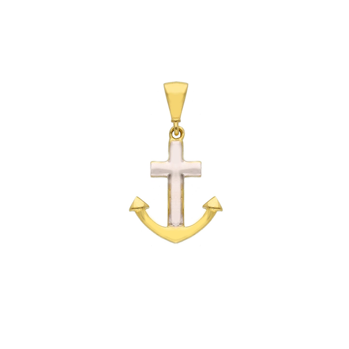 Ciondoli e pendenti Ciondolo in Oro 18k a forma di Ancora con Croce - Gioielli Pavan