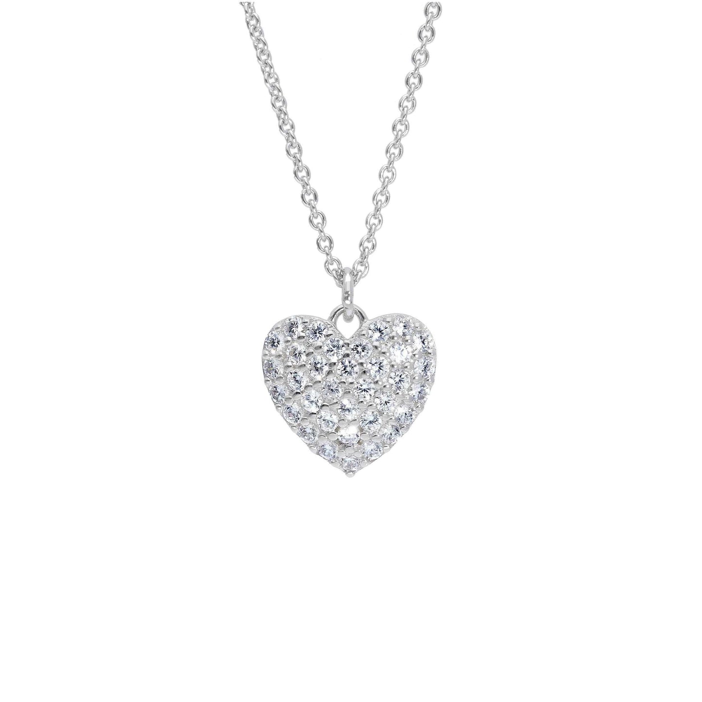 Girocollo Girocollo Cuore in Argento 925 con Zirconi Pavé - Gioielli Pavan
