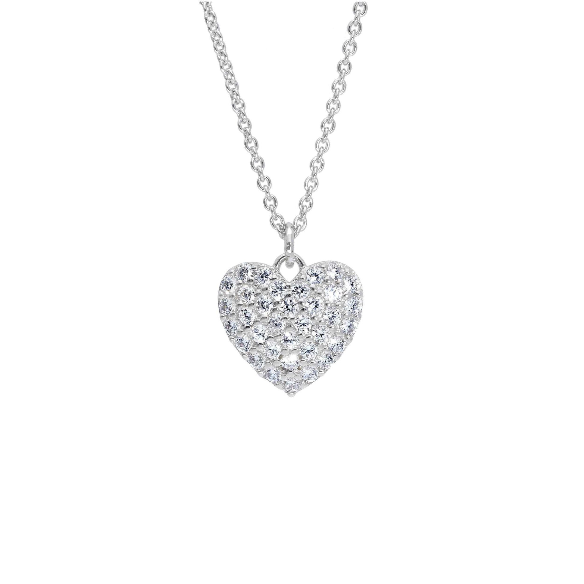 Girocollo Girocollo Cuore in Argento 925 con Zirconi Pavé - Gioielli Pavan