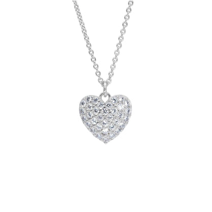 Girocollo Girocollo Cuore in Argento 925 con Zirconi Pavé - Gioielli Pavan