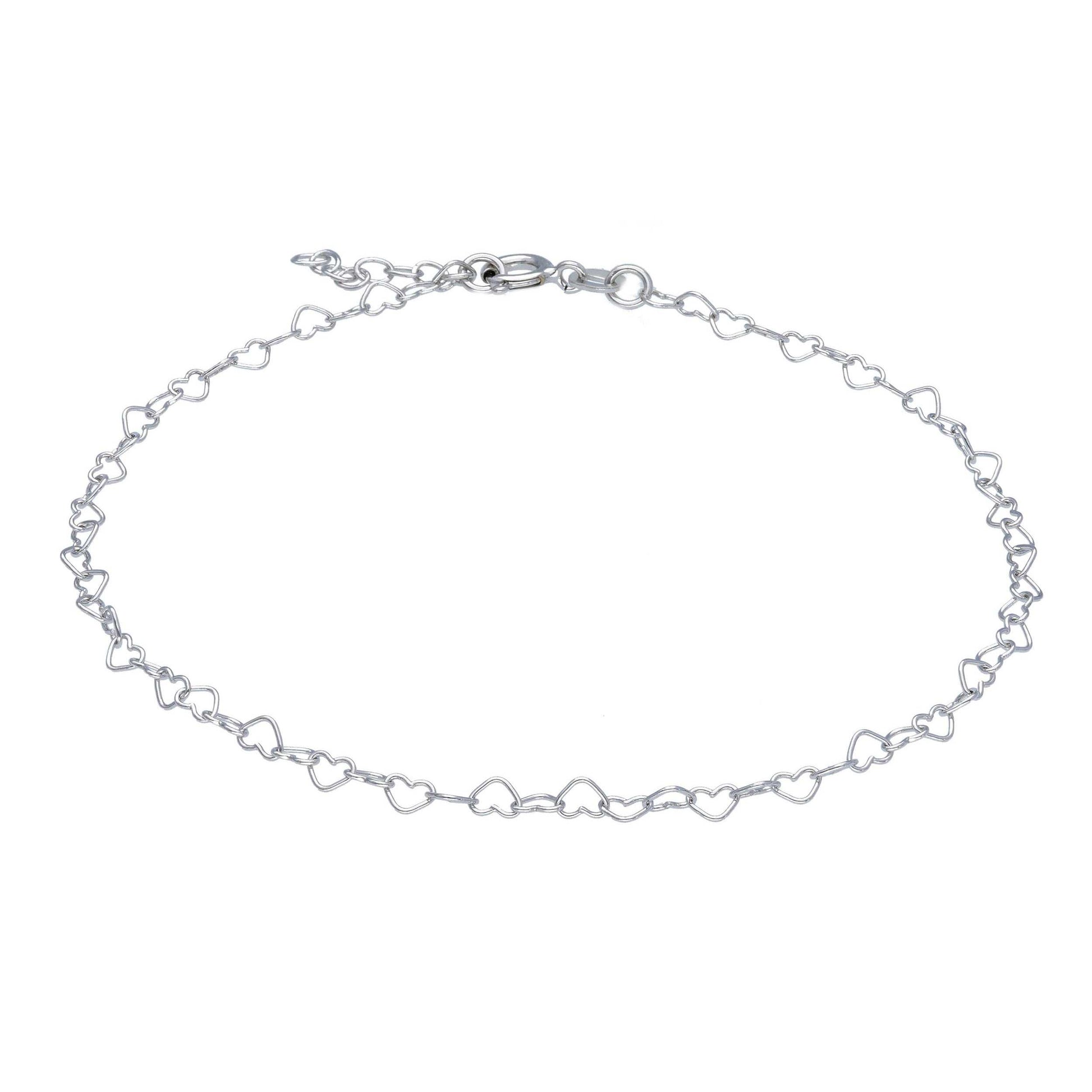 Cavigliera Cavigliera in argento maglia a cuoricini intrecciati - Gioielli Pavan