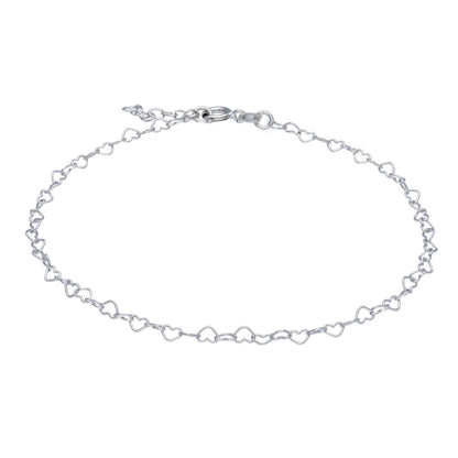 Cavigliera Cavigliera in argento maglia a cuoricini intrecciati - Gioielli Pavan