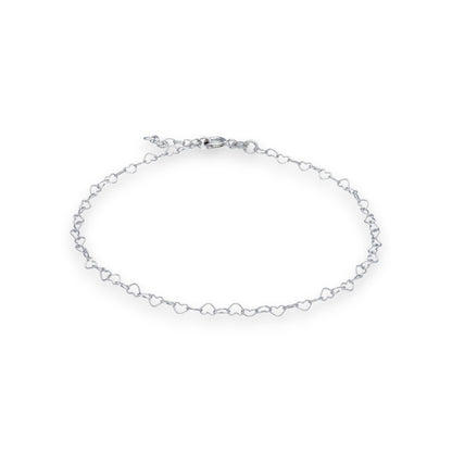 Cavigliera Cavigliera in argento maglia a cuoricini intrecciati - Gioielli Pavan