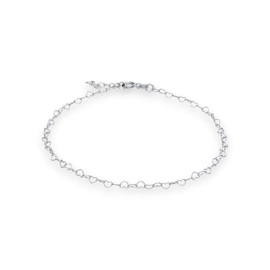 Cavigliera Cavigliera in argento maglia a cuoricini intrecciati - Gioielli Pavan