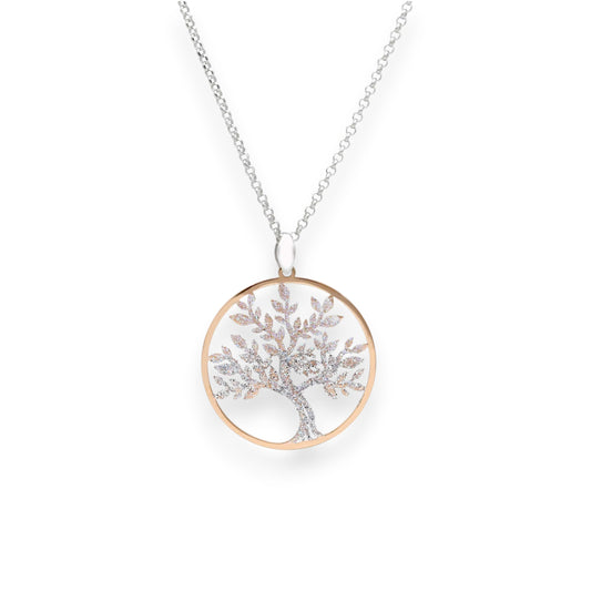 Girocollo Girocollo in argento albero della vita bi colore - Gioielli Pavan