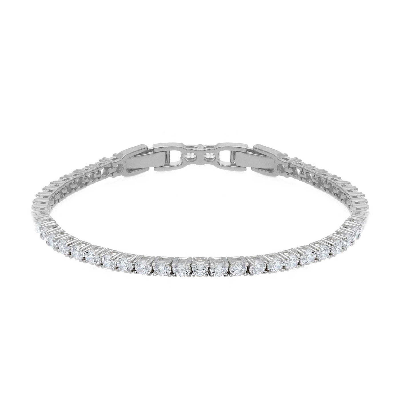 Bracciale Bracciale tennis in argento con zirconi sezione da 3mm lunghezza regolabile - articolo con varianti - Gioielli Pavan