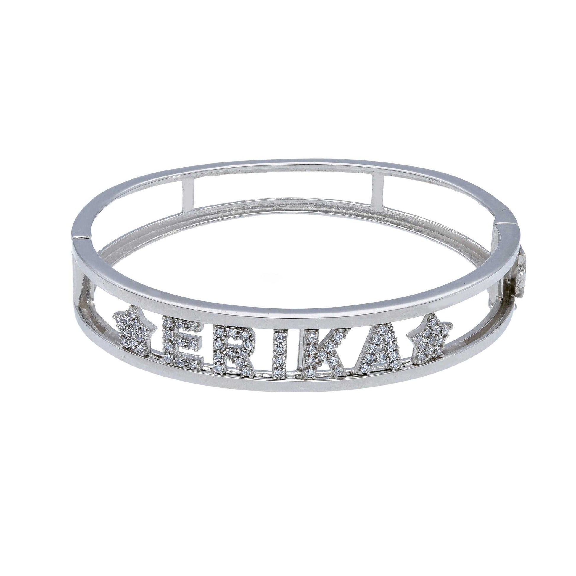 Bracciali Bracciale in argento con nome personalizzabile rigido - Articolo con varianti - Gioielli Pavan