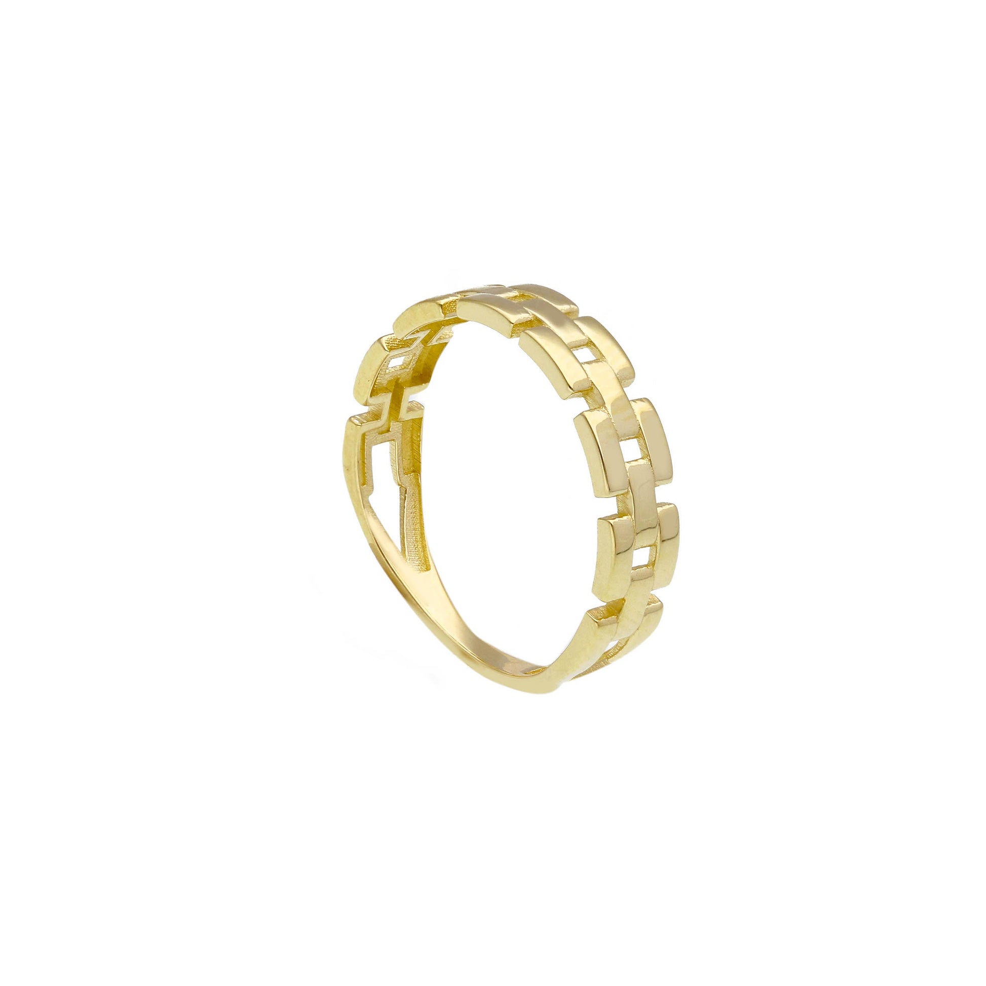 Anello Anello in oro fedina minimal maglia geometrica - Gioielli Pavan