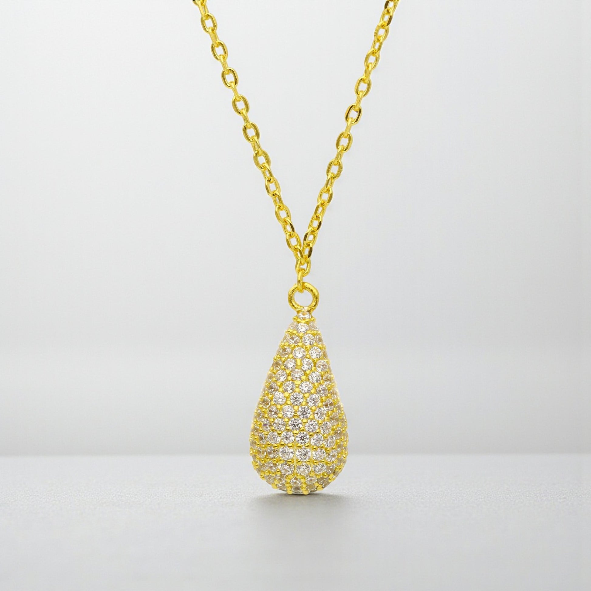 Girocollo Girocollo in argento goccia con zirconi a pavé - Articolo con varianti - Gioielli Pavan