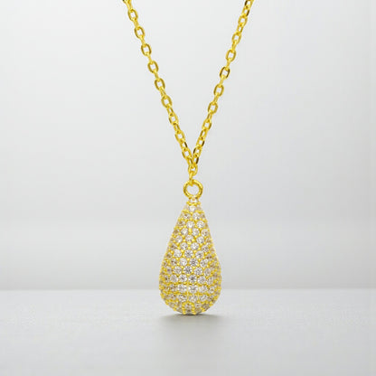 Girocollo Girocollo in argento goccia con zirconi a pavé - Articolo con varianti - Gioielli Pavan