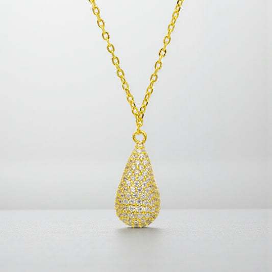 Girocollo Girocollo in argento goccia con zirconi a pavé - Articolo con varianti - Gioielli Pavan