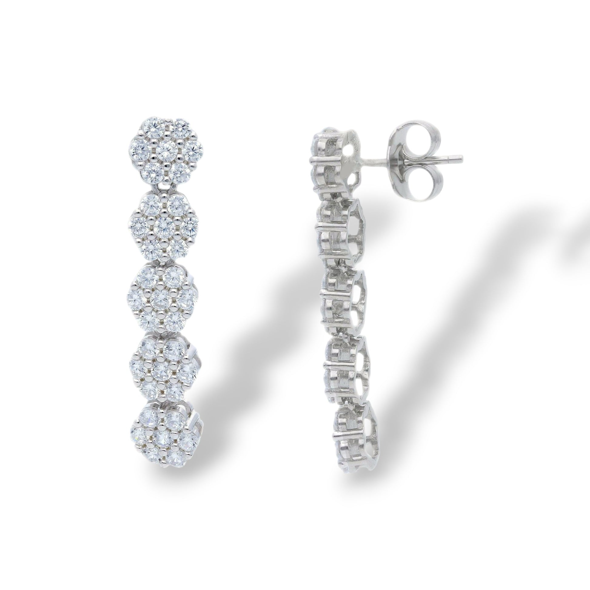 Orecchini Orecchini in argento pendenti con zirconi a pavé - Articolo con varianti - Gioielli Pavan