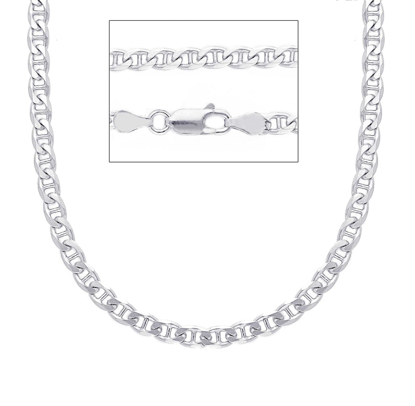 Catene Catena a Girocollo in Argento 925 – Maglia Traversino 60 cm - Gioielli Pavan
