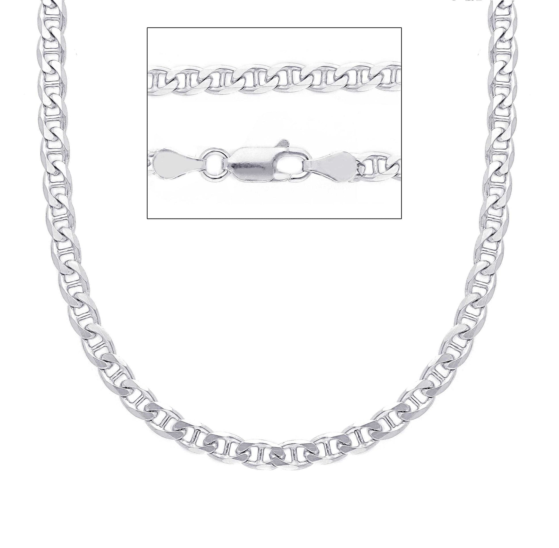 Catene Catena a Girocollo in Argento 925 – Maglia Traversino 60 cm - Gioielli Pavan