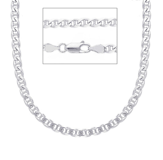 Catene Catena a Girocollo in Argento 925 – Maglia Traversino 60 cm - Gioielli Pavan