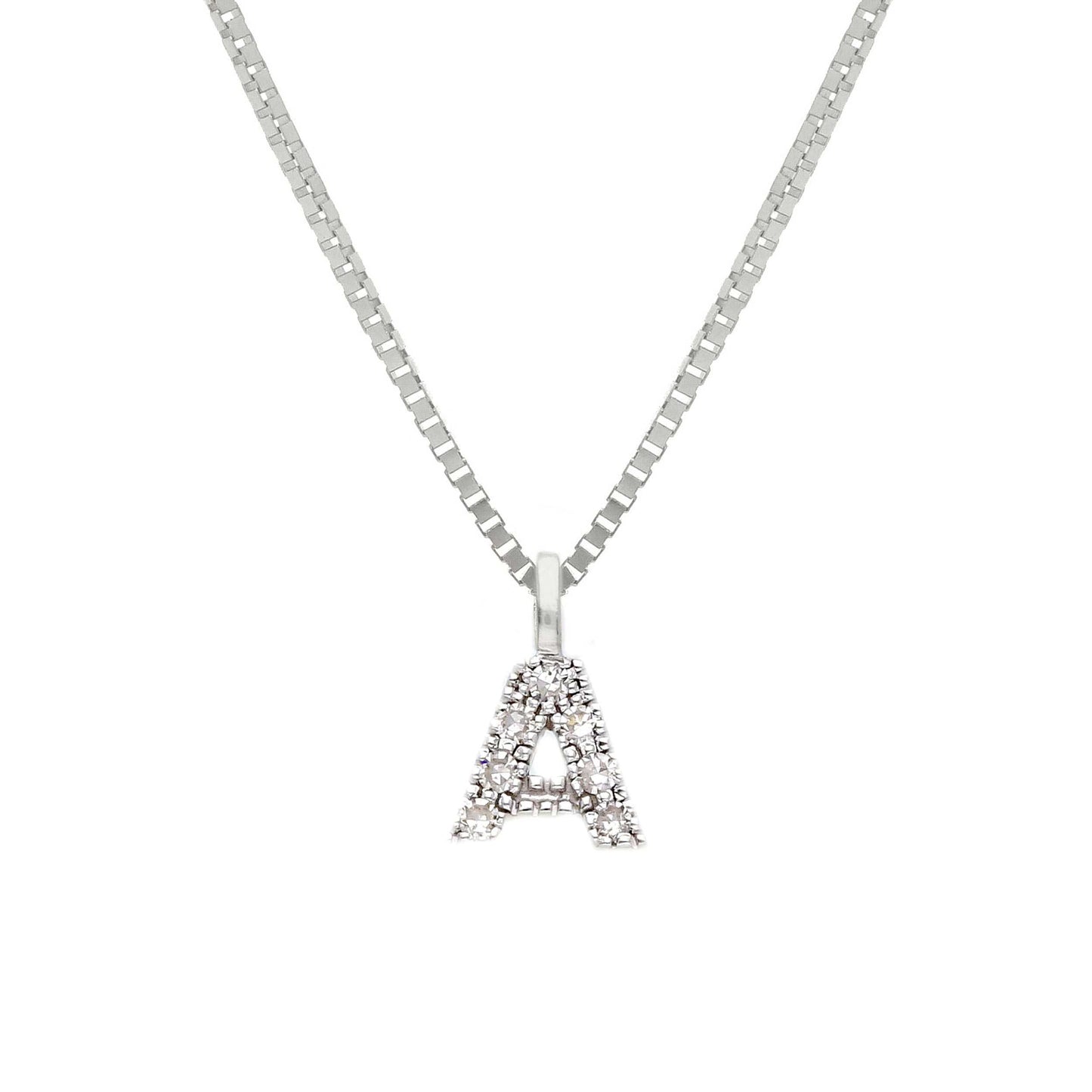 Girocollo Girocollo in oro con iniziale con diamanti - Articolo con varianti - Gioielli Pavan