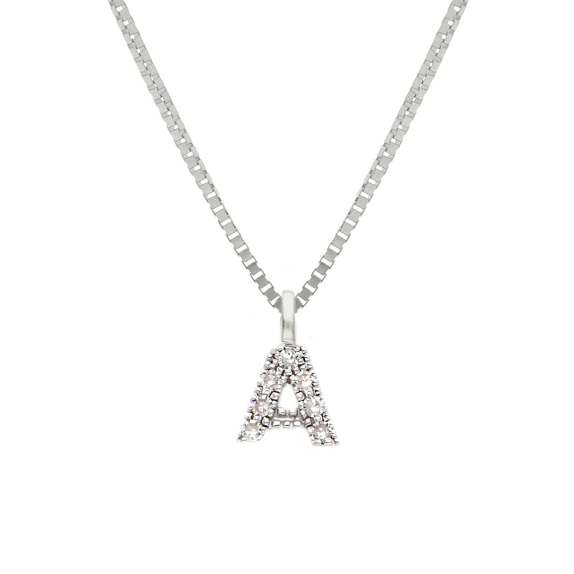 Girocollo Girocollo in oro con iniziale con diamanti - Articolo con varianti - Gioielli Pavan