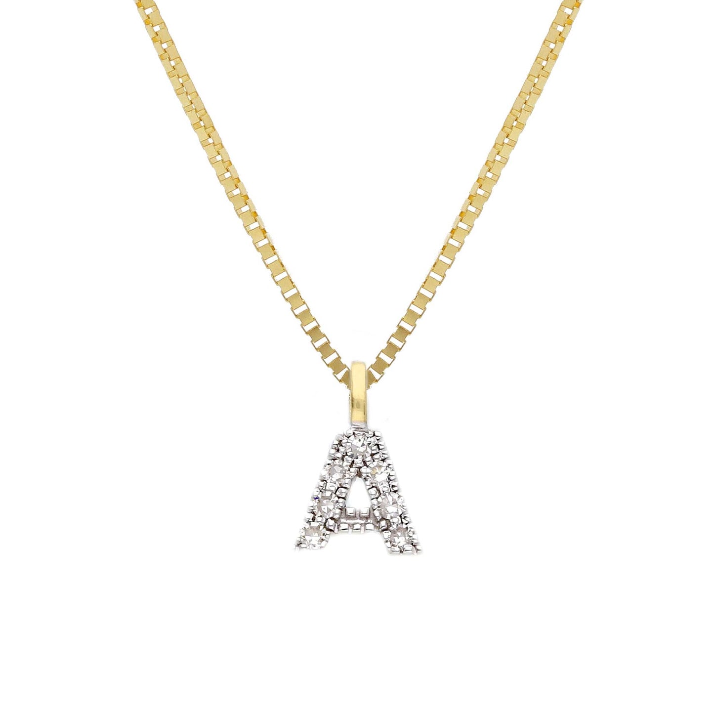 Girocollo Girocollo in oro con iniziale con diamanti - Articolo con varianti - Gioielli Pavan