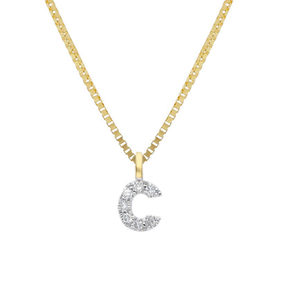 Girocollo Girocollo in oro con iniziale con diamanti - Articolo con varianti - Gioielli Pavan
