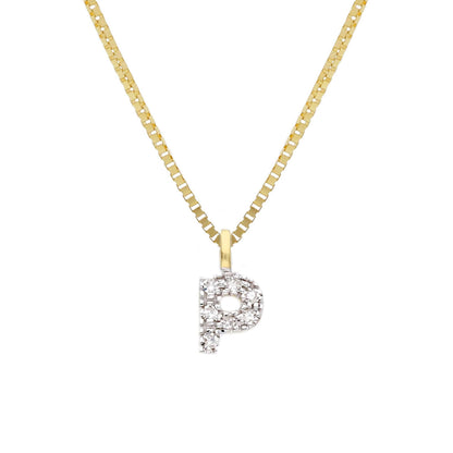 Girocollo Girocollo in oro con iniziale con diamanti - Articolo con varianti - Gioielli Pavan
