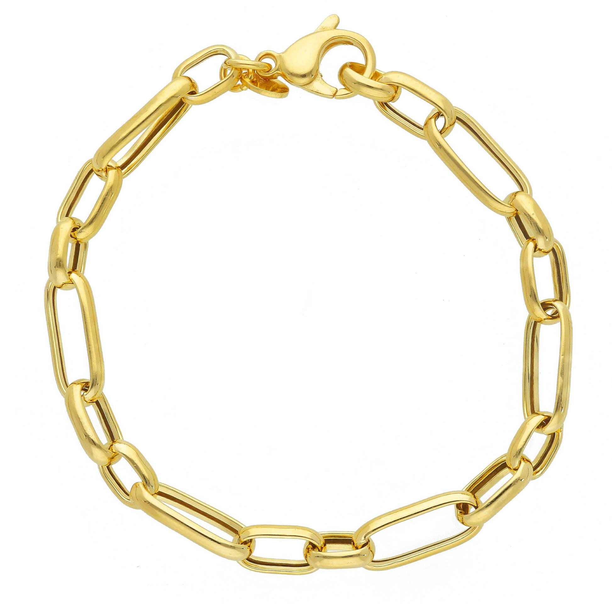 Bracciale Bracciale in argento dorato giallo a maglie rettangolari - Gioielli Pavan