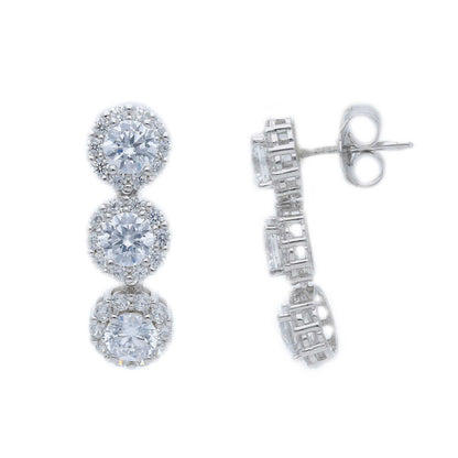 Orecchini Orecchini in argento pendenti con zirconi a pavé - Articolo con varianti - Gioielli Pavan