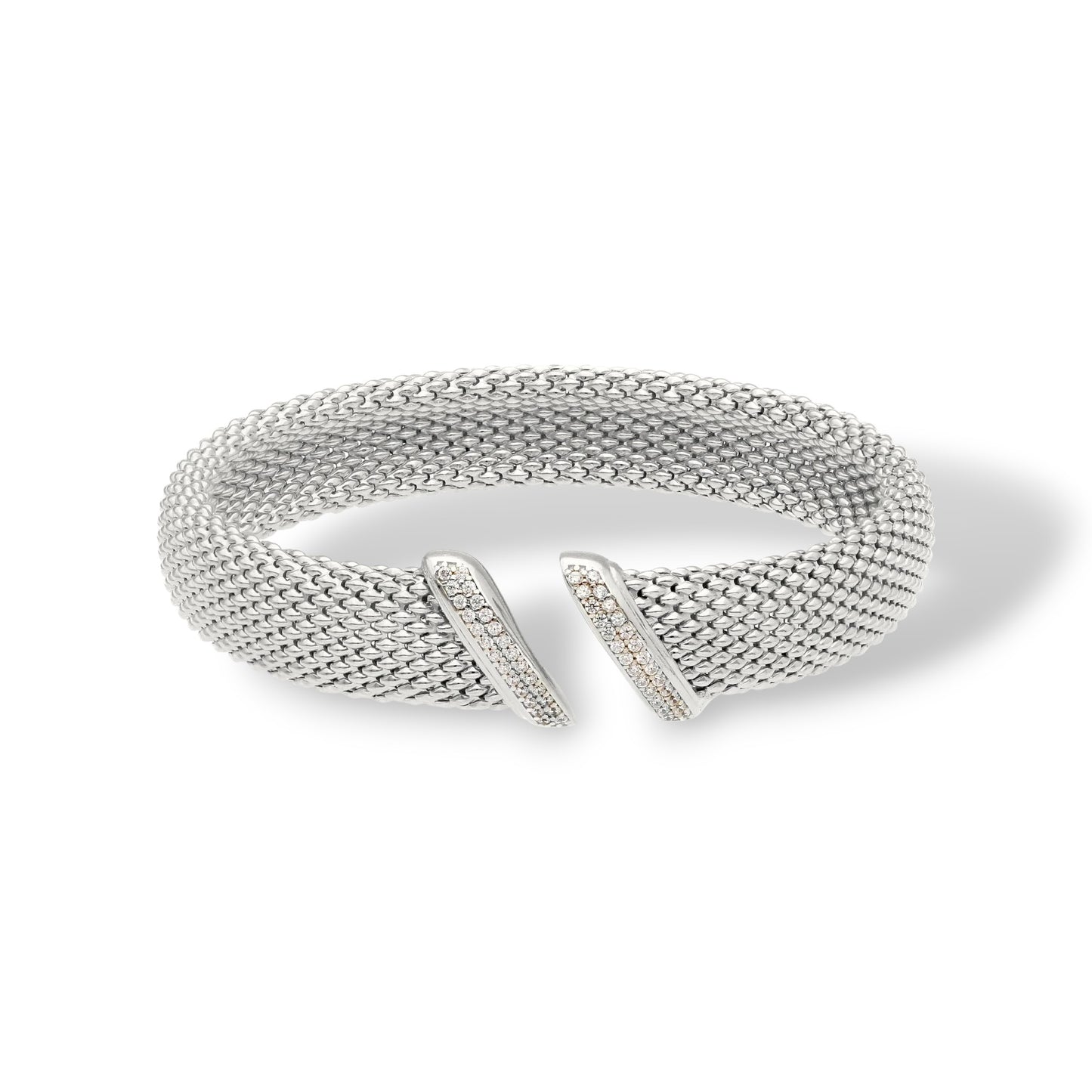 Bracciale Bracciale in argento a fascia aperto maglia a chicco - Articolo con varianti - Gioielli Pavan